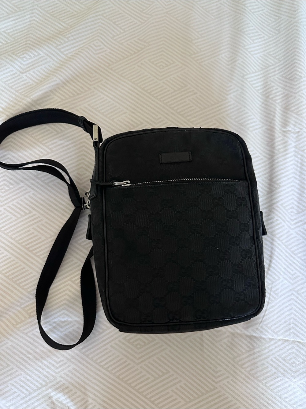 Gucci Black Monogram Crossbody Bag